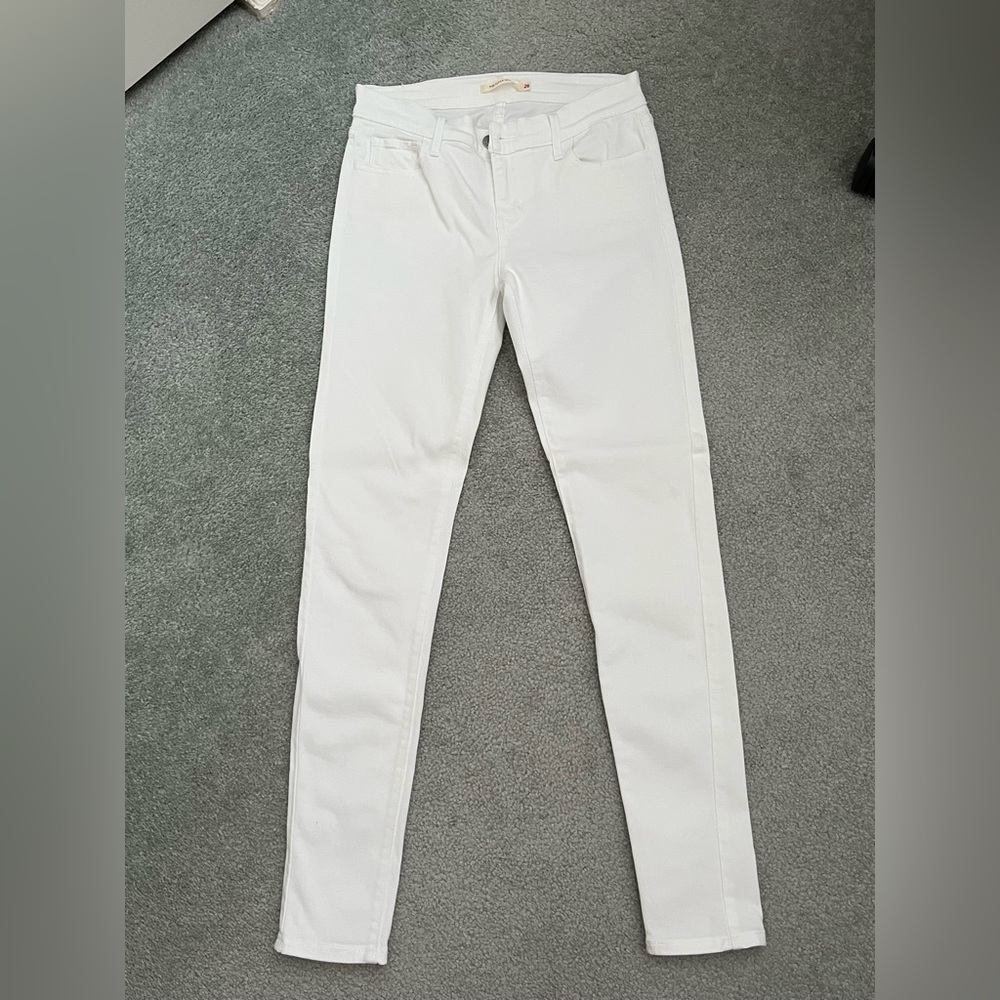 Levi's 710 Super Skinny White Denim Jeans